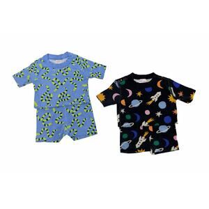 Hanna Andersson Organic Cotton Short John Pajamas | Lot of 2 | Size 100 (US 4)